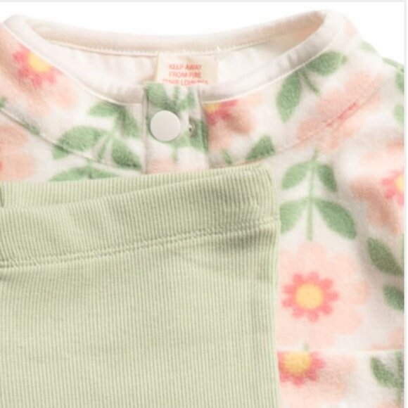 NWT HAPPILY GREY Toddler Girls 4pc Floral Fleece Jacket Pants Top Hair Clips Set - Picture 3 of 7